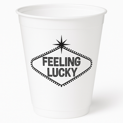 Casino "Feeling Lucky" 18 oz Plastic Tumblers, 25-Pack