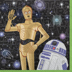 Star Wars Galaxy C-3PO & R2-D2 Beverage Napkins, 16-Pack