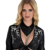 Cowgirl Glam Metal Mesh Bandana with Fringe