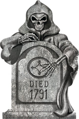 Grim Reaper Tombstone Decoration - 22" Halloween Prop