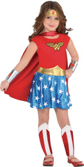 Girls' Wonder Woman Costume with Headband and Accessories