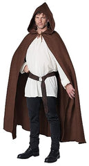 Mysterious Brown Hooded Halloween Cloak