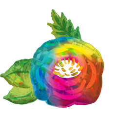 Iridescent Flower-Shaped Metallic Balloon