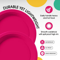 Little Gym - 9 In. Cerise Plastic Plates | 50 Ct.