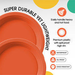 Little Gym - 7 In. Orange Plastic Plates | 50 Ct.