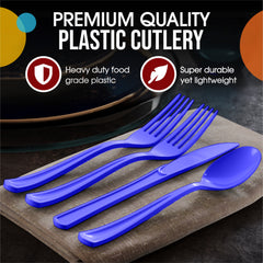 Royal Blue Heavyweight Plastic Cutlery Assortment
