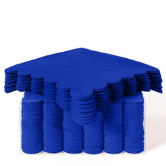 Dark Blue Scallop Beverage Napkins - 50 Ct.