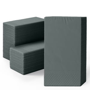 Silver Guest Towel Napkins - 40 Ct.