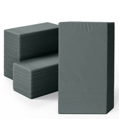 Silver Guest Towel Napkins - 40 Ct.