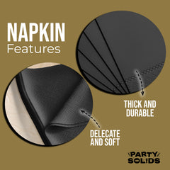 Black Dinner Napkins - 50 Ct.
