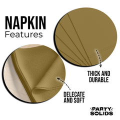 Gold Dinner Napkins - 50 Ct.