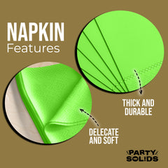 Lime Green Dinner Napkins - 50 Ct.
