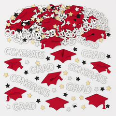 "Congrats Grad" Red Apple Graduation Confetti - 2.5 oz