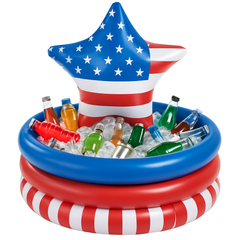 Patriotic Star Inflatable Tabletop Cooler