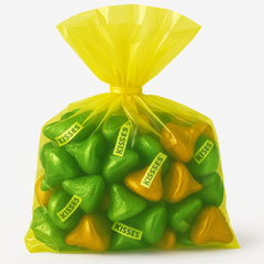 Small Black Plastic Party Treat Bags - 25 Pack