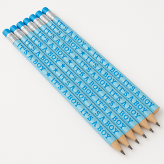 "It's a Boy" Celebration Pencils - Blue Baby Shower Favors, 12-Pack
