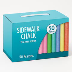 Colorful Sidewalk Chalk Box - 50 Count
