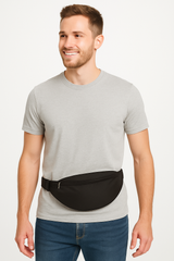 Sleek Black Fanny Pack - Versatile Wearable Costume Accessory