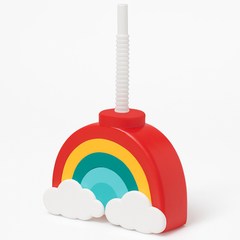 Retro Rainbow Sippy Cup with Straw - 23 oz