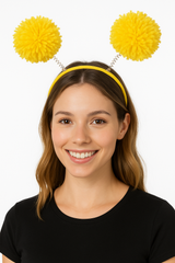 Yellow Pom Pom Headbopper Headband