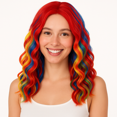 Vibrant Rainbow Body Wave Wig