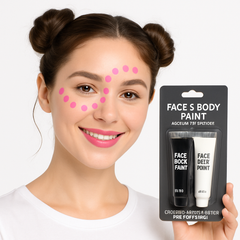 Bright Pink Face Paint Makeup for Team Spirit