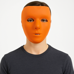 Vibrant Orange Full Face Mask - Costume Accessory