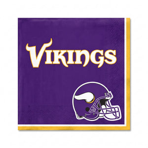 Minnesota Vikings NFL Lunch Napkins - 6.5 In. x 6.5 In.