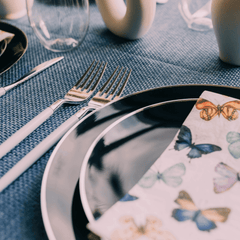 10 In. Navy Classic Design Plates | 10 Count