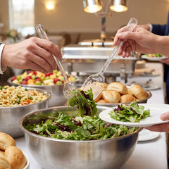 Clear 9.75" Plastic Serving Forks - Packaged for Catering