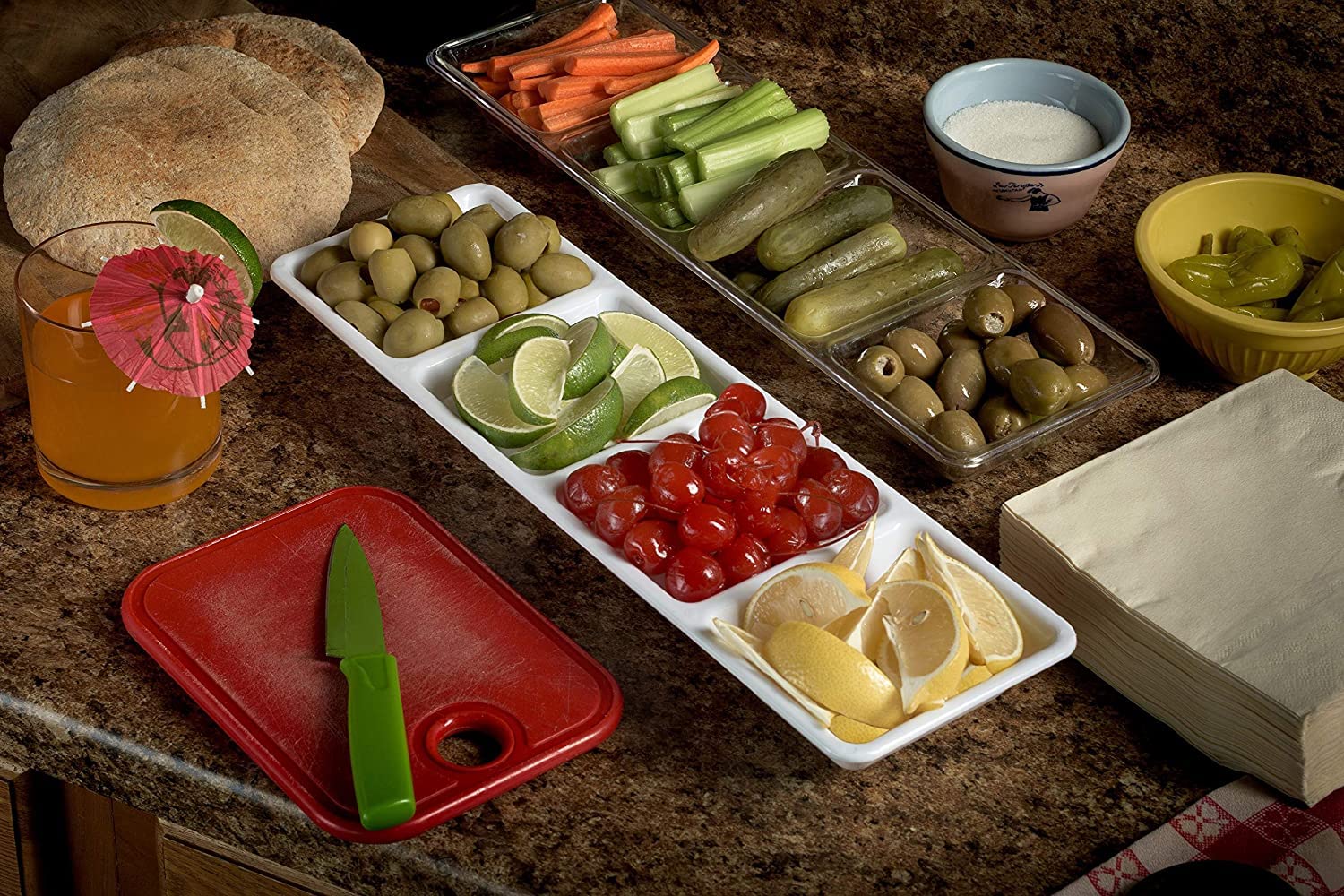 4 Compartment Tray | Clear