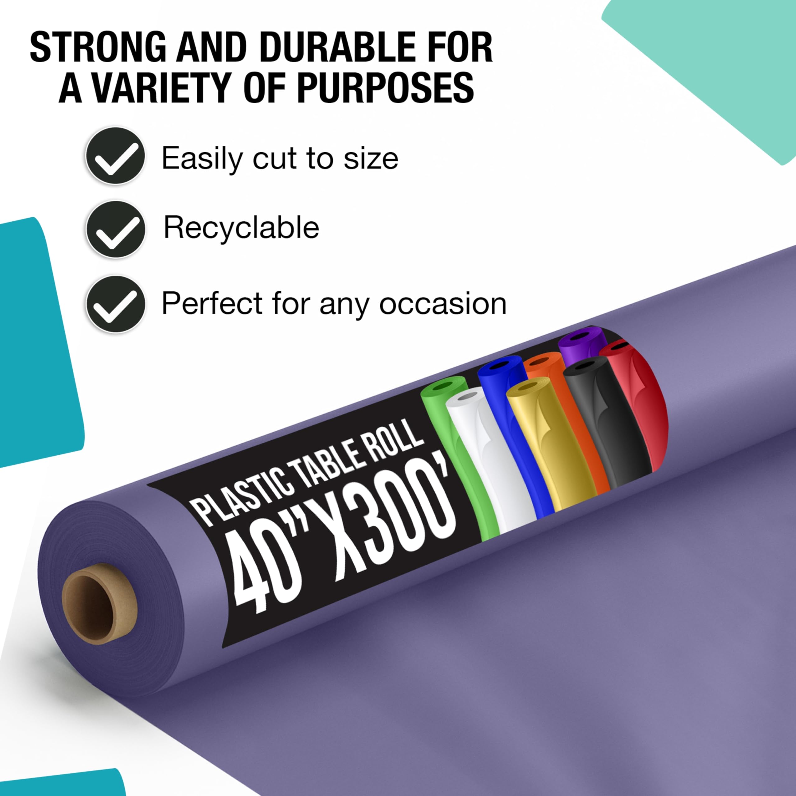 40 In. x 300 Ft. Premium Lavender Table Roll