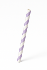 Lavender Striped Paper Straws