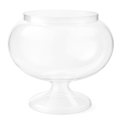 Clear Plastic Pedestal Candy Buffet Bowl, 60 oz
