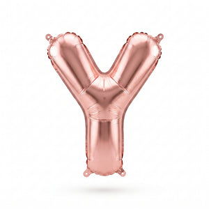 Rose Gold Foil Letter Y Balloon