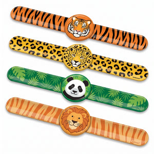 Get Wild Safari Slap Bracelet Party Favors - 4 Pack