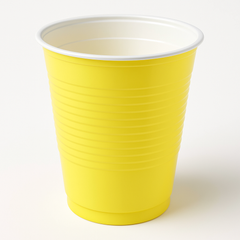 Vibrant Light Yellow Plastic Party Cups - 18 oz