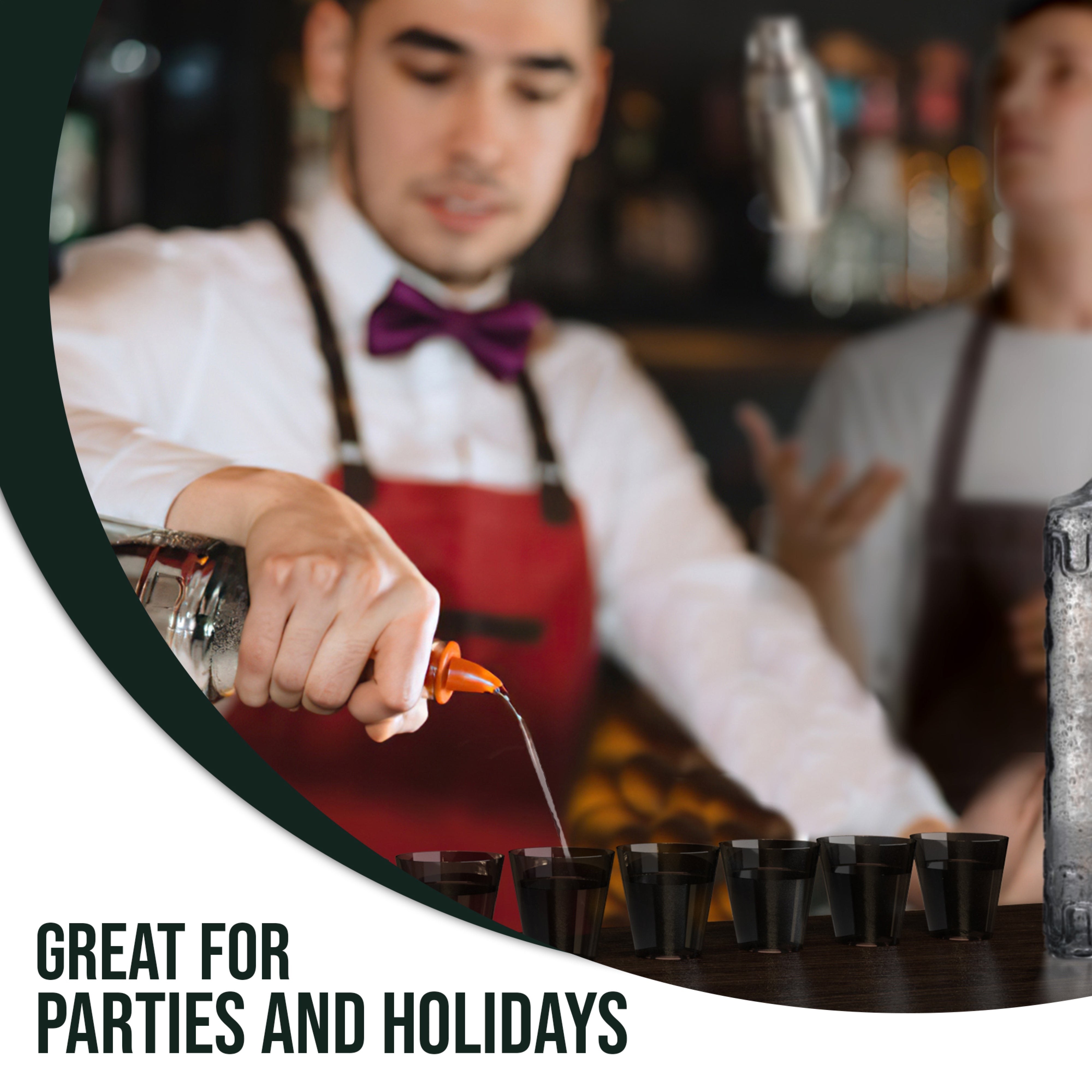 2 Oz. Smokey Plastic Shot Glasses - 100 Ct.