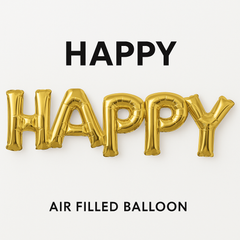 Gold Foil "HAPPY" Air Filled Balloon