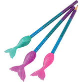 Mermaid Tail Pencil Toppers/6 Per Pkg - 6 Count