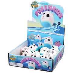 Squishy Purrmaid W/Glitter Eyes/12 Per Disp - 12 Count