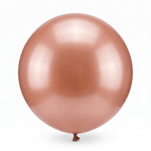 Elegant Rose Gold Pearl Latex Balloons - 24", 4 Pack