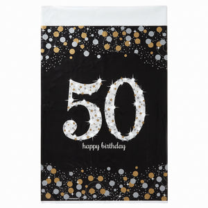 Sparkling Celebration 50th Birthday Plastic Table Cover
