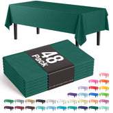 Dark Green Plastic Table Cover | Case of 48