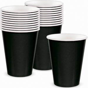 Jet Black 9oz Paper Cups - 20 Count
