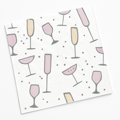 Elegant Cocktail Beverage Napkins - 5 In. X 5 In.