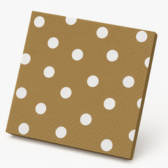 Elegant Gold Polka Dot Luncheon Napkins
