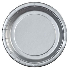 Party Dimensions 71872 24 Count Paper Plate, 7-Inch, Silver - 7 in.