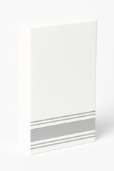 Elegant Silver Border Airlaid Buffet Napkins - 40 Pack
