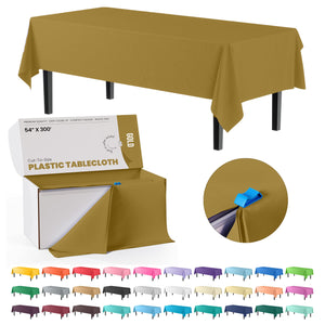 54 In. x 300 Ft. Cut To Size Table Roll | Gold | Case of 4